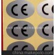 供應30x20mm橢圓形自粘防水不干膠銀底黑字 CE標簽紙