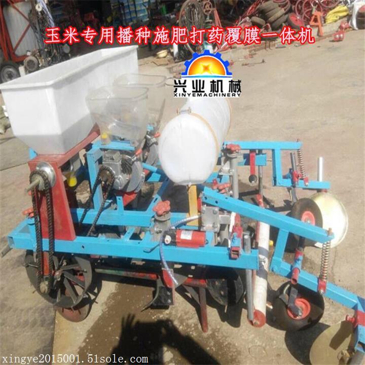 兩行四輪花生播種覆膜機 棉花鋪膜機 玉米精播鋪膜機