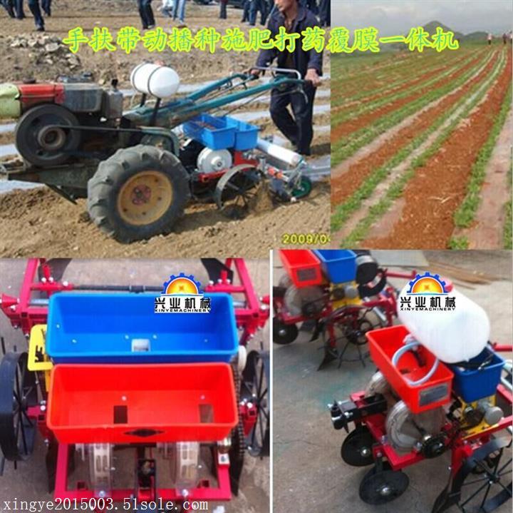 花生覆膜機(jī)價格  拖拉機(jī)播種施肥機(jī) 手扶帶動鋪膜機(jī)
