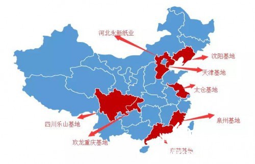 國(guó)內(nèi)大型紙企產(chǎn)能