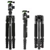思銳（SIRUI）碳纖維三腳架 N3205X+K30X 含專業球形云臺 反折便攜 可變獨腳架 8層碳纖維 5節 自重約2.35kg 黑色