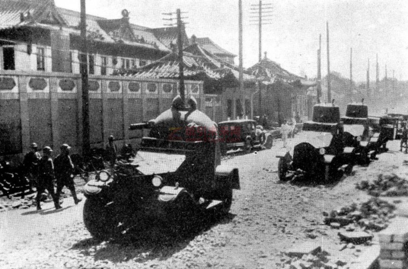 1931年9月19日,日本侵略軍裝甲部隊(duì)侵入沈陽(yáng)市